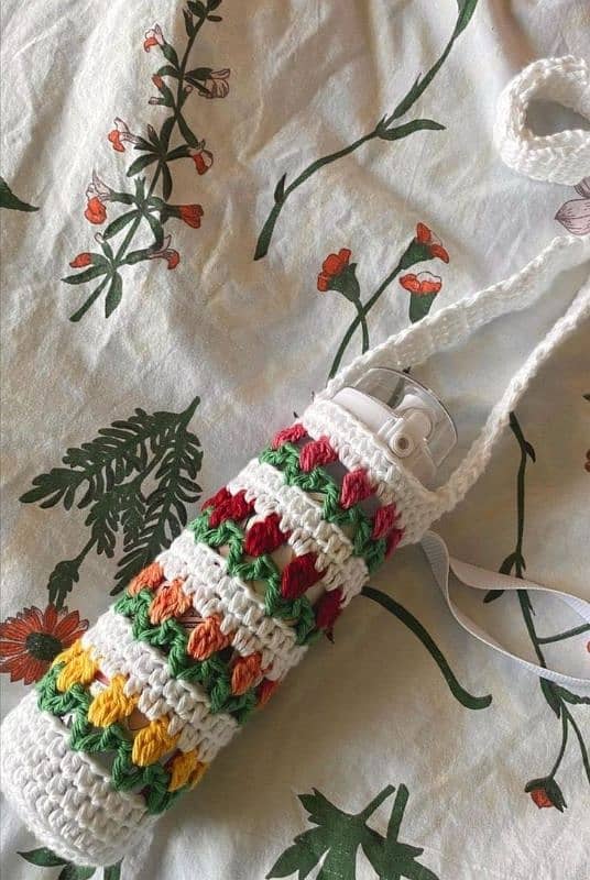 crochet water bottle cover 5