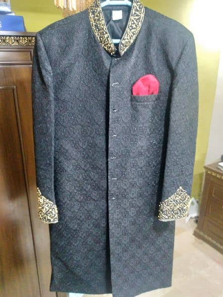 Groom Sherwani Black colour 1