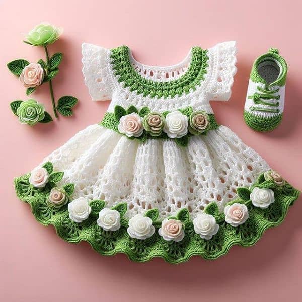 crochet baby frock 1