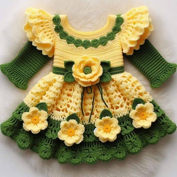 crochet baby frock 4