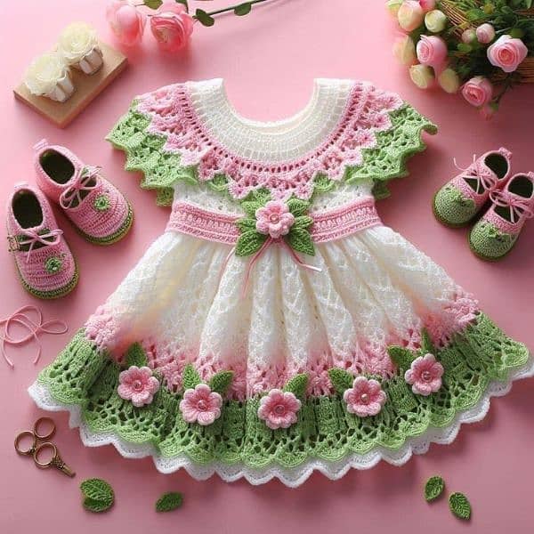 crochet baby frock 5