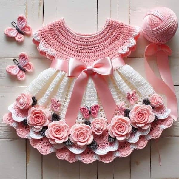 crochet baby frock 6