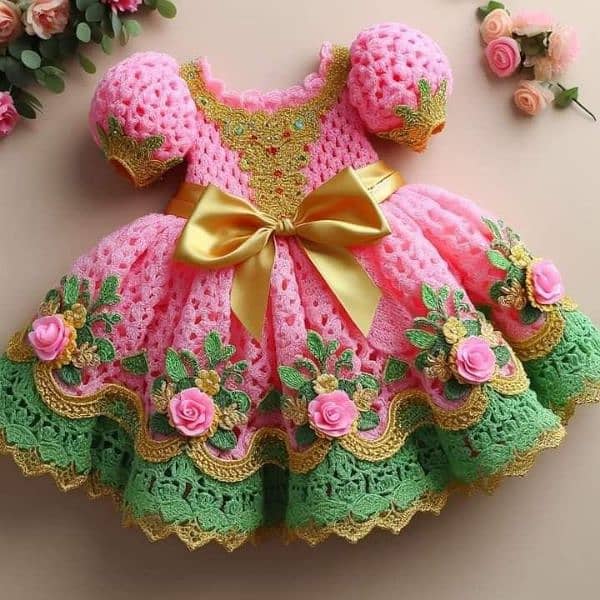 crochet baby frock 7