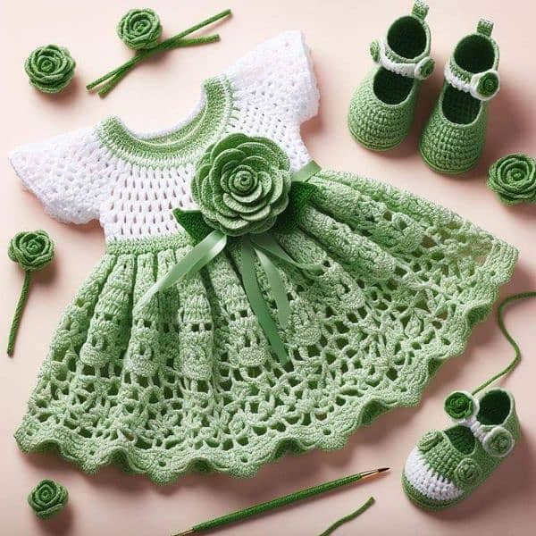 crochet baby frock 8