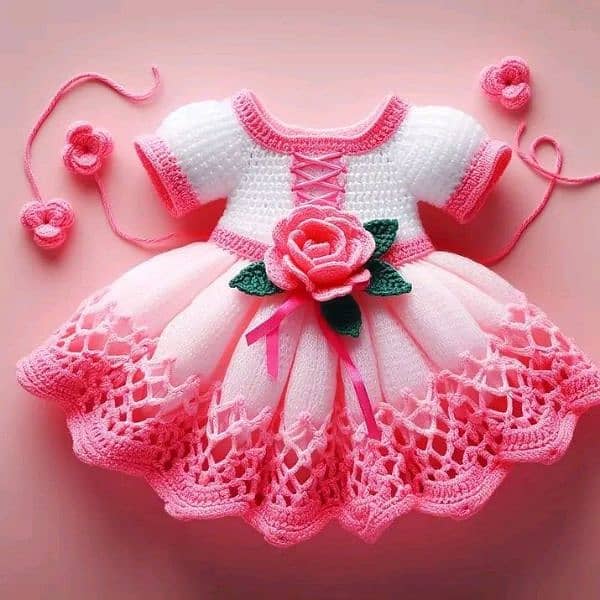 crochet baby frock 9