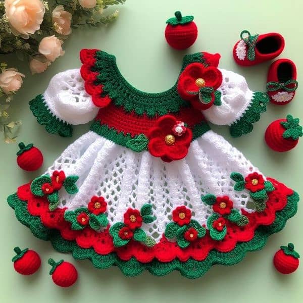 crochet baby frock 11