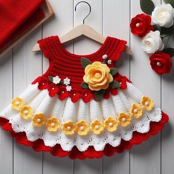 crochet baby frock 13