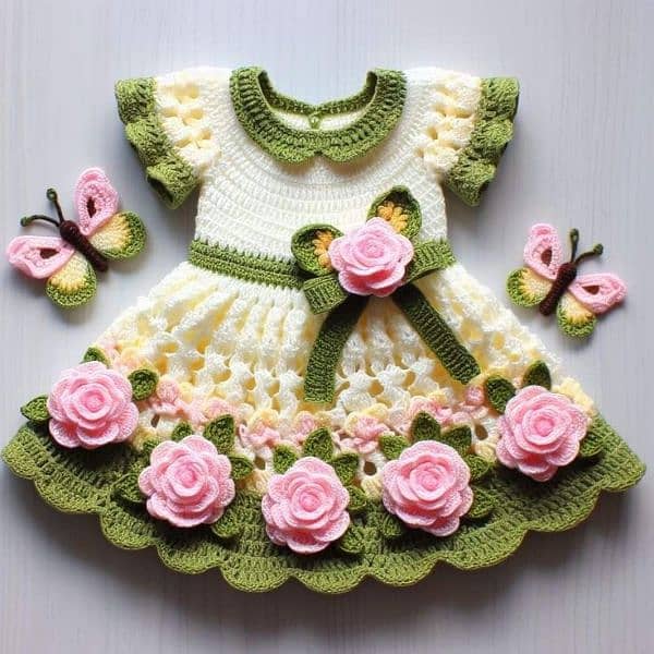 crochet baby frock 19