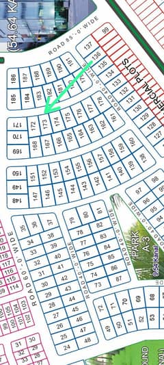 20 marla residential plot 173 A3 fda city