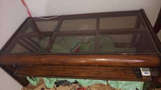 Original Sheesham Wood Center Table with Glass Top – Urgent Sale!