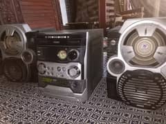 3 CD video audio player with double cassette. hi. fi music system