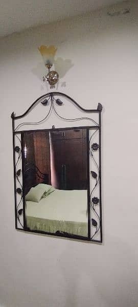 Bed with wall mirror 5