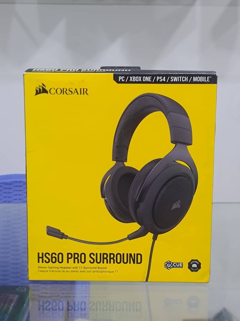 Corsair HS60 Pro Surround Gaming Headset New Black 7.1 Sound 1