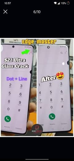 Crack Glass Change Samsung Note 20Ultra S23 ULtra S8 plus Note 8 S10*