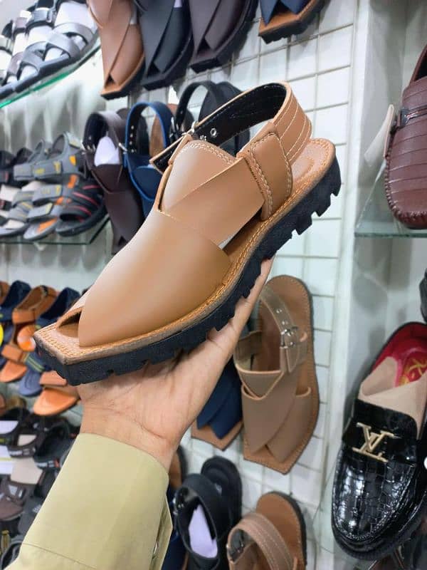 men's leather pashawari chappal 4