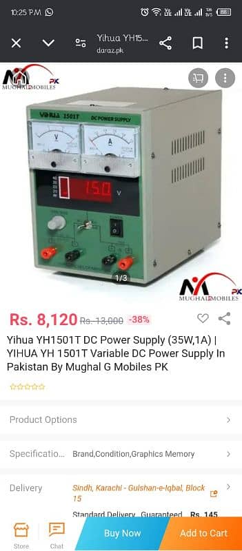 Power Supply for mobile repairing YIHUA KADA 1501T Variable DC 9