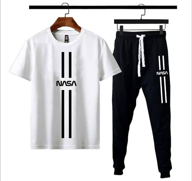 2 Pcs Men's cotton printed track suit. 2