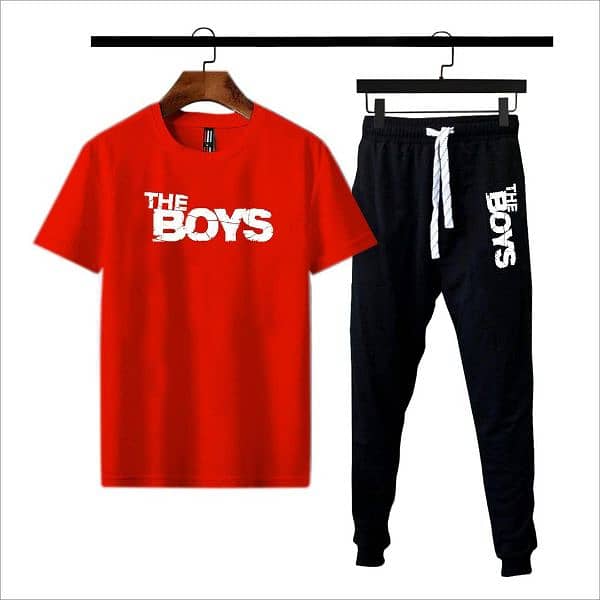 2 Pcs Men's cotton printed track suit. 7