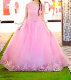 A pink barbie dress . ball gown . pink frock 0