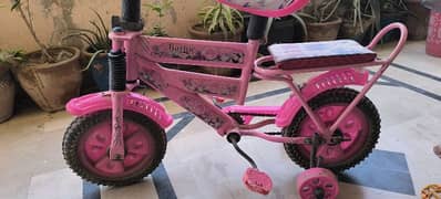 rarely used kids girl bicycle for age 3-7 years