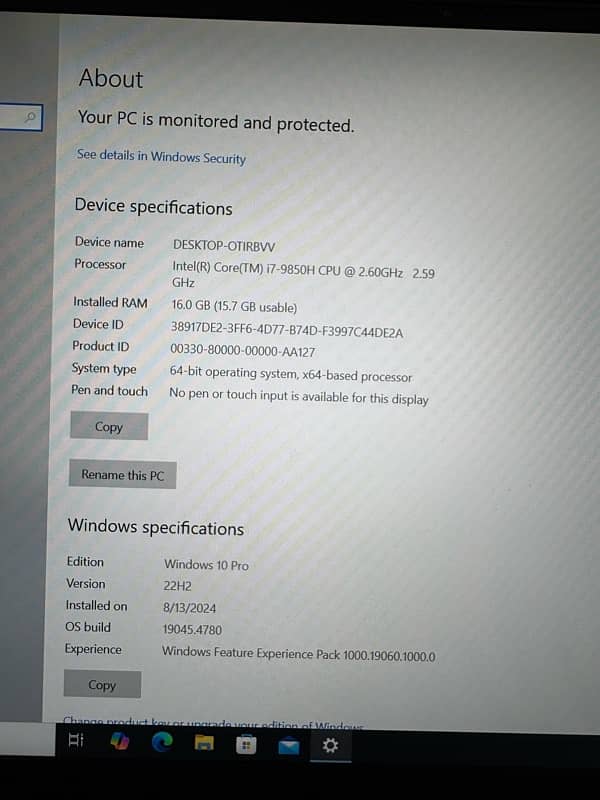 Dell precision 5540 core i7 9th generation in 10/10 condition. 7