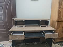 wooden counter