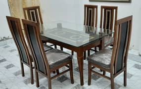 New Stylish 6 Chairs Set of Lacker Dinning Table 0