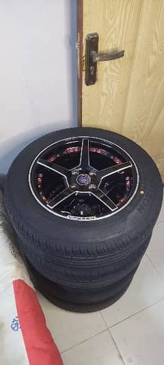 15 INCH ALLOY WHEELS WITH TYRE BEAUTIFUL DESIGN 0