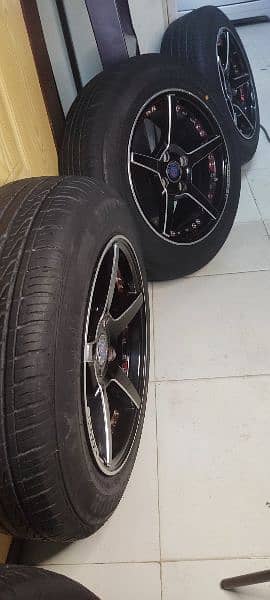 15 INCH ALLOY WHEELS WITH TYRE BEAUTIFUL DESIGN 8