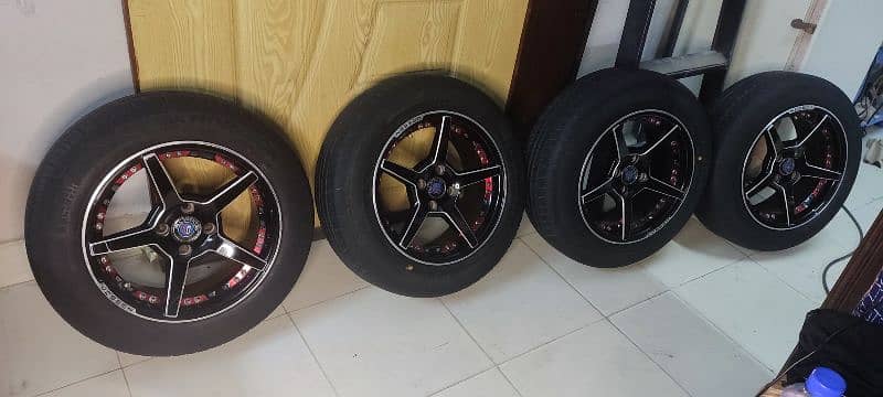 15 INCH ALLOY WHEELS WITH TYRE BEAUTIFUL DESIGN 13