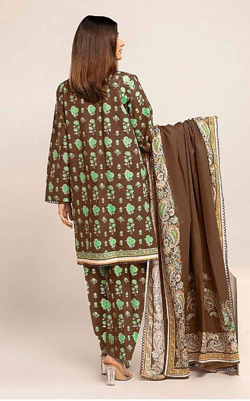 3 Pcs Women's unstitched Viscose Printed Suit 5