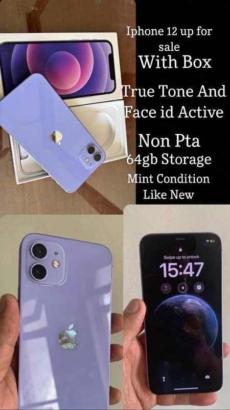 iPhone 12 non pta with box 0