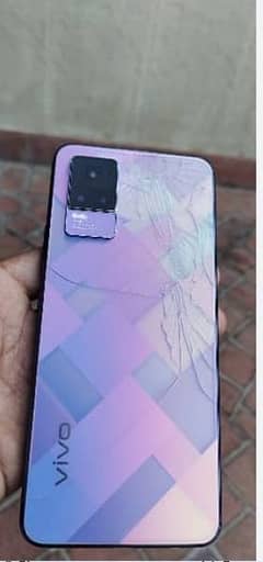 vivo v21e back crack 100% ok set ha 8/128