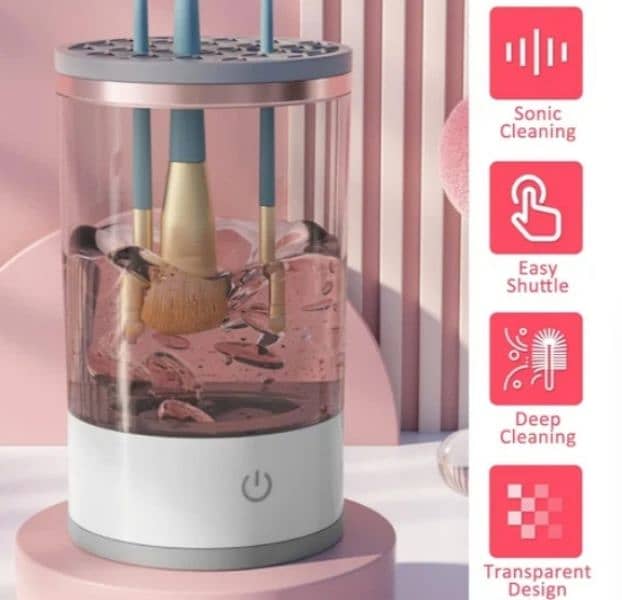 Portable makeup brush cleaner machine 1