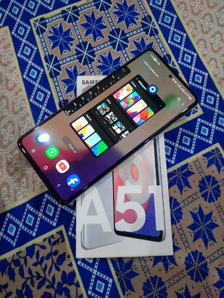 SAMSUNG A51 Mobile 6/128 Gb with Box jenion charger no open no repair 7