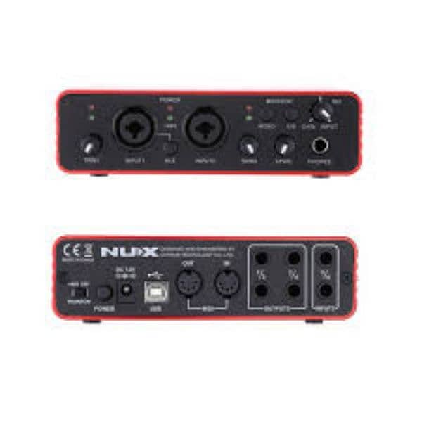 Audio interface Nux 2 channel input 4 balanced output 2 normal output 2