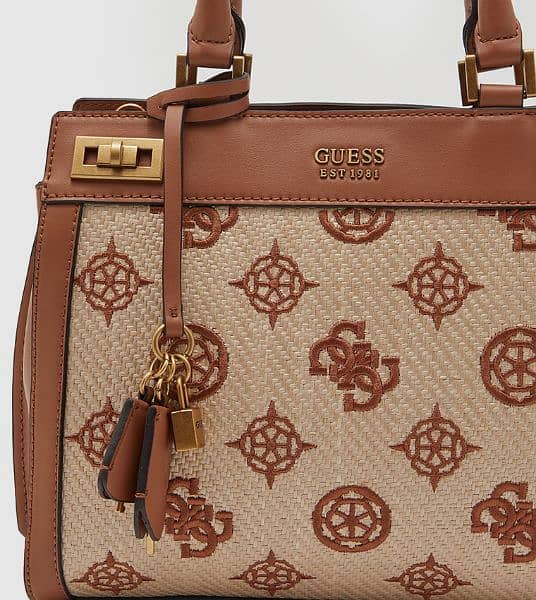 Guess Katey Logo Detailed Luxury Satchel 4