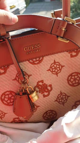 Guess Katey Logo Detailed Luxury Satchel 7