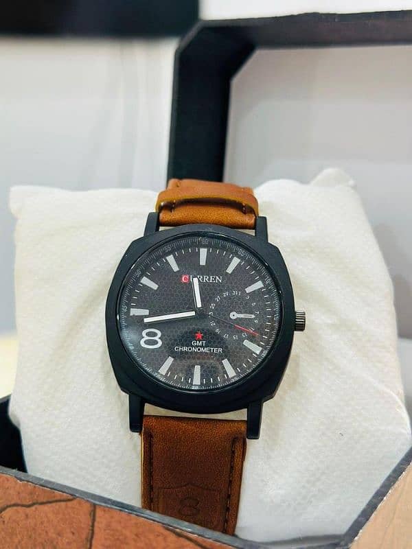 Man leather Strap Watch 3