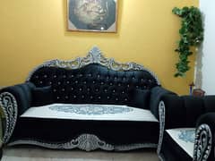 5 seater black sofa