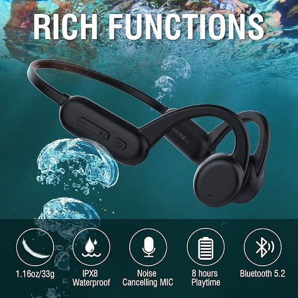 Pinetree Bone Conduction Headphones with Noise-Canceling MIC, 3