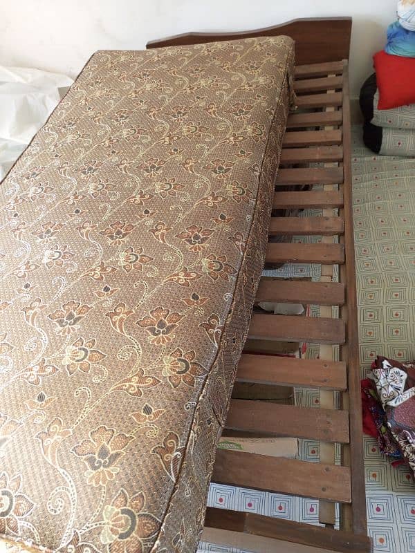 wooden sheshum wood single bed 4