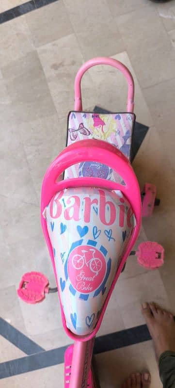 kids baby girl bicycle pink color very less used 3