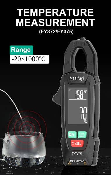 new clamp meter AC/DC Mastfuyi FY357 DIGITAL ampere meter and all 2