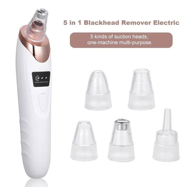 5 In 1 Electric Blackhead Acne Oil Remover Vacuum Suction Face Pore C 6