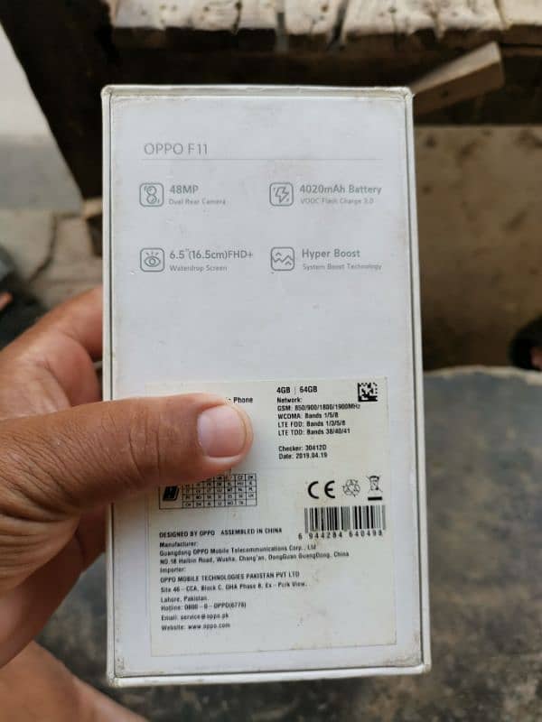 oppo f11 full box 4g 64 only call 03457701148 4