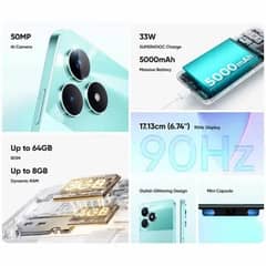 Realme c51  4gb 64 mint green color full warranty 0