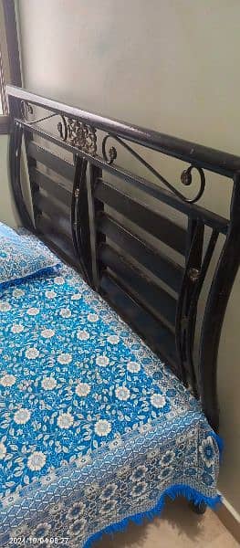 iron bed with mattress 1