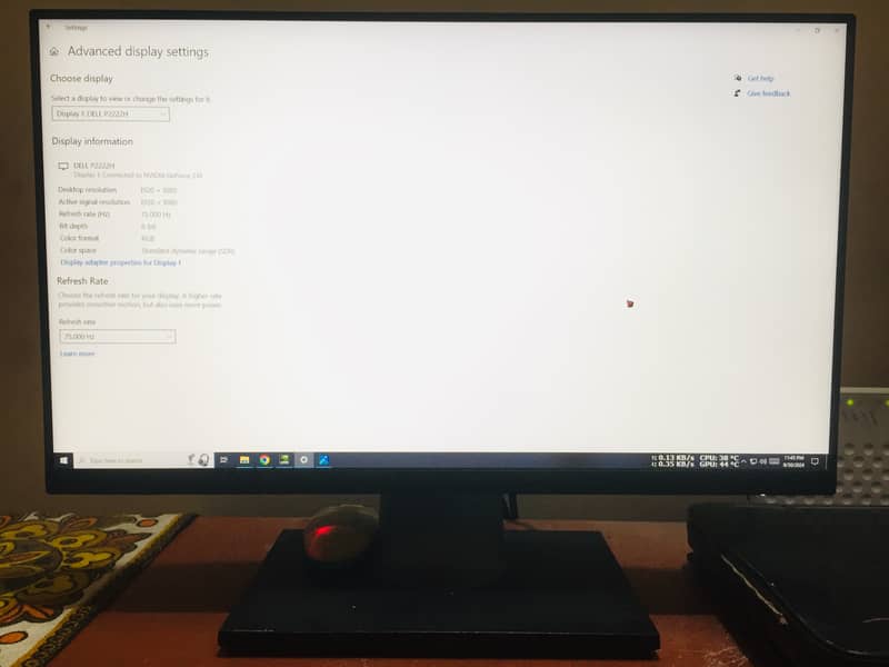 Dell 22 inch Bezeless 75hz IPS Gaming Monitor 7