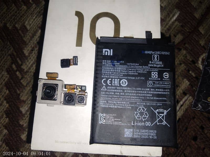 Mi 10t 5g camera and battery only. . 0